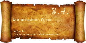 Wermescher Alex névjegykártya