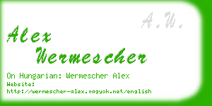 alex wermescher business card